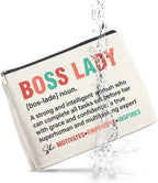 Boss Lady Gifts for Women - Female Boss Lady Makeup Bag with Zipper Closure