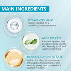 ABOTE 2.3% Hyaluronic Acid Serum for Face with 1% Snail Secretion Filtrate Deep Moisturizing Anti-Aging Anti-Wrinkle (3Pack-Each 0.507 fl.oz | 15ml)
