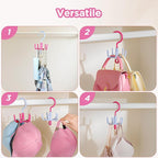OUTXE 2-Pack Organizer Hooks for Bogg Bag Accessories, Multifunctional Stackable Storage ABS Hanger Hooks for X Large Medium Baby Bog Bag, Universal Rubber Tote Beach Bag Accessories