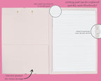 Kate Spade New York A4 Clipboard Folio with Low Profile Clip, Professional Padfolio Includes Lined Notepad, Pen Loop, and Pocket, Gold Dot with Script