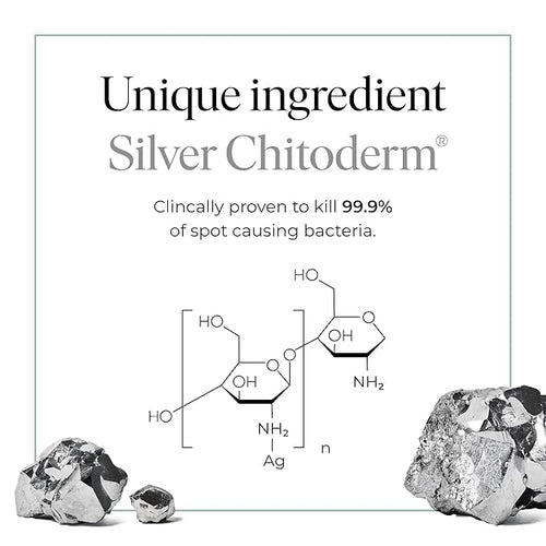47 Skin Hydrating Face Serum for Clearing Acne & Scars, Anti-Blemish & Scar Repair Serum Skincare Treatment with Silver Chitoderm - Smooth Skin Moisturiser (1.01 oz)