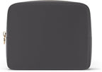 Embla Makeup Bag Travel Cosmetics Pouch and Toiletry Bag, Nylon Zipper Pouch Purse, Cute Make Up Organizer Storage Tote for Women Girls, Waterproof Travel Skincare Case, Large Makeup Bags, Grey
