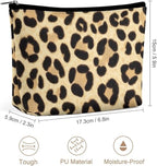 Travel Cosmetic Bag, Large Makeup Case, Toiletry Bag, Personality Fashion Zipper Cosmetic Case Wild Animal Leopard Print