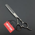 6.0 Inches Professional hair cutting thinning scissors set with razor (Gray)