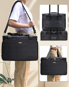 TANTO Extra Large Makeup Bag Travel Makeup Case Professional Makeup Artist Bag with 4 Clear Pouches Hairstylist Cosmetic Bag with Detachable Dividers and Shoulder Straps
