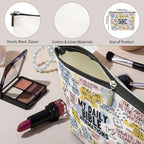 Daily Affirmations for Women Scripture Bible Verse Makeup Bag Faith Christian Gifts for Women Mental Health Gifts for Female Sister Friend Coworker Birthday Friendship Mothers Day Travel Toiletry Bag