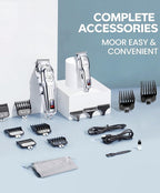 Professional Cordless Hair Clippers for Men, Trimmers Set and Barber Clippers for Haircut, Beard Trimmer Kit with LCD Display, Grooming Set, Rechargeable Hair Cutting Machine for Family