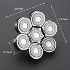 7 Blade Replacement Heads,Bald Shaver Replacement Heads Rotary Shaver for Bald Men Replacement Blade Beard Universal Fast Double Ring Hair Trimmer for 5 6 7 Head Electric Shaver