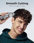 GLAKER Hair Clippers for Men Professional - Cordless Clippers and Trimmers Set, Complete Barber Kit for Hair Trimming & Beard Grooming, Mens Haircutting Kits for Blending & Fade Cuts (Silver)