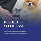 Chris Christensen Big K Dog Slicker Brush for Dogs (Goldendoodles, Labradoodles, Poodles), Groom Like a Professional, Fluff Detangle Style, Saves Time Energy, Black, Medium
