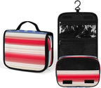 Travel Toiletry Bag Red Blue White American Flag, Portable Makeup Bag with Hanging Hook, Large Capacity Door Room Essentials Travel Organizer for Women Men