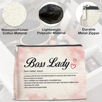 Boss Lady Makeup Bag - Appreciation Gift for Women Leader Mentor - Definition Zipper Pouch