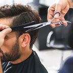 Professional Home Hair Cutting Kit Home Haircutting Scissors Barber Salon Home Thinning Shears Kit with Comb and Case for Men Women