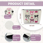 Coquette Bow Ghost Cosmetic Bags: Cute Halloween Gifts for Women, Horror & Spooky Makeup Bags
