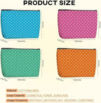 4pcs Colorful Polka Dot Makeup Bag, Fashion Polka Dots Cosmetic Bag, Christmas Wedding Anniversary Birthday Friendship Gifts for Women Girls Best Friends Bridesmaid Bestie Boss Travel Toiletry Bag