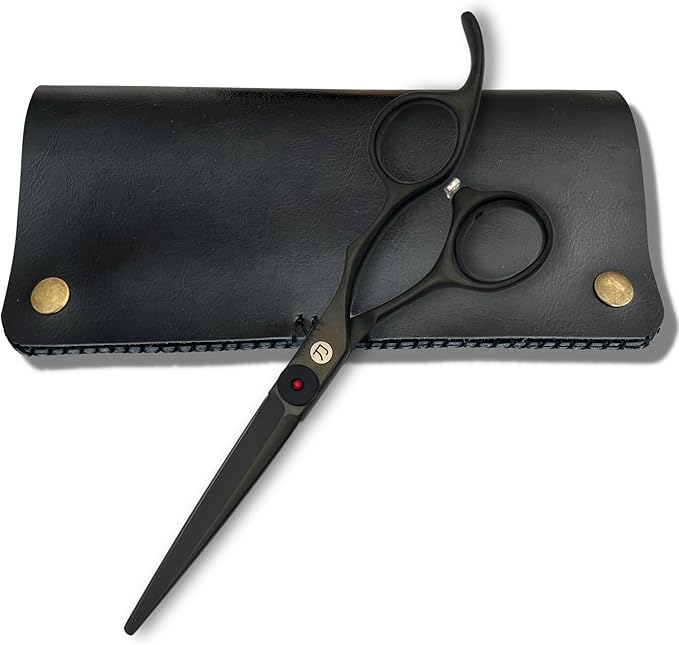 Scissors for Haircutting Professionals - Matte Black Finish - Long Lasting, Sharp Edge for Easy Hair Cuts - 440C Stainless Steel (7.0 Inches)
