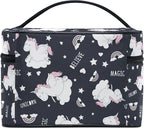 Makeup Bag, Cute Unicorn Rainbow Travel Makeup Organizer Bag Cosmetic Cases Toiletry Bags for Girl Women Ladies