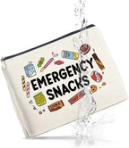 Snack Lover Gifts for Women, Foodie Gifts Makeup Bag, Emergency Snacks Zipper Makeup Pouch