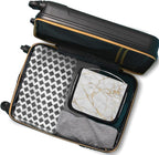 Travel Toiletry Bag for Women & Men Abstract Rose Gold Marble Hanging Cosmetic Organizer Portable Waterproof Makeup Case Make Up Bag with Compartments Travel Essentials for Bathroom Shower