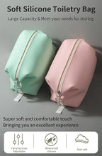 6"x 11" 6L Large Silicone Toiletry Bag,Waterproof Leakproof Foldable Travel Organizer,Dopp Kit Alternative for Men & Women,Pink