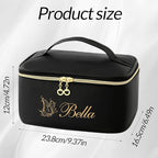 Personalized Cosmetic Bag,Customized Makeup Bag,Large Capacity Toiletry Bags for Traveling Women,Girls,Bridesmaid,with Handle&Divider,Christmas Gifts,Monogrammed Bridesmaid Gifts