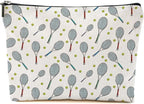 Cute Tennis Makeup Bag Tennis Gifts Tennis Accessories Tennis Lovers Travel Accessories Bag Mothers Day Birthday Inspirational Retirement Gifts for Women Friends Coach Tennis Player Sports Mom BFF