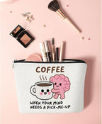 Coffee Gifts Makeup Bag Coffee Lover Gift Cosmetic Bag for Women Zipper Pouch Travel Toiletry Gifts for Birthday Christmas