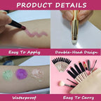 Eyeshadow Stick Makeup Cream Smooth Shimmer Eyeshadow Pencil, Hypoallergenic Waterproof Long Lasting Eye Shadow Highlighter Stick Midnight Black # 18
