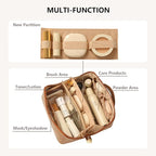 Travel Makeup Bag Toiletry Bag for Women Large Cosmetic Travel Bag Makeup Storage Box Skincare Organizer Vanity Organizer Bag Multi-Function Makeup Organizer with Compartments Travel essentials