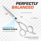 Fagaci Professional Hair Scissors 6” Extremely Sharp Blades, Fine Cutting Blades, Hair Cutting Scissors Professional, Hair Shears, Barber Scissors Set for Men and Women, Haircut Scissors Hair Kit
