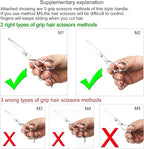 5.5" Barber Hair scissors Professional Hair Cutting Shears 440C Hair Cutting Scissors Shears Haircut Scissors Silvery Convex Blades KINSARO for Hairdresser Barber or Home Use