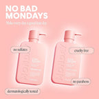MONDAY HAIRCARE Curl Define Shampoo + Conditioner Set (2 Count) 12 oz Each Nourishes Curls, Tames Frizz, Coconut Oil and Shea Butter Enhance Shine, 100% Recyclable Bottle