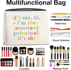 Makeup Bag Assistant Principle Gifts for Women, Assistant Principal Appreciation Gift in My Assistant Principal Era Cosmetic Bag Zipper Makeup Pouch