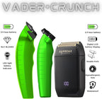 Supreme Trimmer 3-in-1 Barber Kit | Vader Clipper, Vader Trimmer & Crunch Foil Shaver | Men's Professional Beard Trimmer, Brushless Motor Clippers & Waterproof IPX6 Shaver | Acid