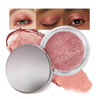 Cream Glitter Brownish Red Shimmer Metallic Eyeshadow Palette Makeup, Natural Single Mini Instant Holographic Eyeshadow For Older Women, Sombras Crema Para Ojos, Talc, Paraben & Cruelty Free