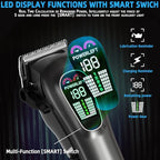 Hair Clippers for Men Professional Hair Trimmer for Men Cordless&Corded Barber Clippers for Hair Cutting & Grooming.Rechargeable Hair Trimmer Kit for Household(Silvery)