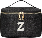 EURYNOME Makeup Bag with Custom Letter Z, Water-Resistant Travel Organizer Pouch, (8.3x5.1x5.1 Inch) Cosmetic Case for Women