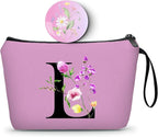 Birthday Friendship Bridesmaid Team Gifts for Employees Women Mom Aunt Daughter Teenage Girl Personalized Make up Cosmetic Bag Travel with Mirror Mothers Day Christmas Graduation L