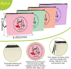 4Pcs Girls Trip Gifts Favors 2025 Weekend Bag Makeup Bag Weekender Bags for Women Sisters Niece Cosmetic Bag Zipper Pouch Wedding Bachelorette Party