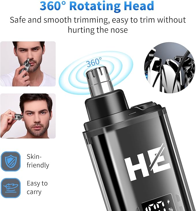 HIENA PRO Hair Clippers for Men Professional, Cordless Barber Clipper & T-Blade Beard/Hair Trimmer Set, Electric Razor Foil Shaver Nose Trimmer Barber Kit, Men's Hair Cutting Kit (212 Set)