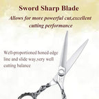 JASON Professional Hair Scissors Barber Scissor 6.0" Razor Edge Hair Cutting Shears Japanese Stainless Steel for Salon Home Kid Men Women
