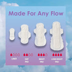 August Regular Cotton Menstrual Pads, 36-Pack Ultra Thin Pads with Wings, Hypoallergenic Sanitary Napkins with Organic Cotton Topsheet, Compostable Wrappers, Toxin Free, Fragrance Free