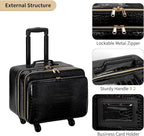 OCHEAL Rolling Makeup Train Case, 18" Carry On Travel Cosmetic Organizer Suitcase,Extra Large Trolley Makeup Storage Case On Wheels,3 Layers with 3pcs Traveling Bags for Hairstylist Cosmetology Artist