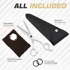 Fagaci Hair Thinning Scissors 6" with 440C Steel, Extreme Sharpness & Precise Cuts Texturizing Shears, Barber Thinning Shears, Hair Cutting for Women & Men, Slim Blades Texturizing Scissors