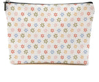 Vintage Daisy Flowers Makeup Bag Floral Cosmetic Bag Friend Friendship Gifts for Women Girls Sister Coworker Mama Botanical Travel Organizer Zipper Pouch Christmas Thanksgiving Birthday Gifts