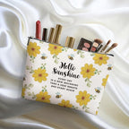 Sunshine Gifts for Women Makeup Bag Inspirational Cosmetic Bag Motivational Gifts for Women Girls Friend Niece Daughter Travel Organizer Zipper Pouch Graduation Birthday Friendship Gifts