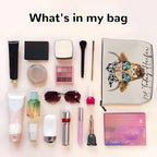 MOLAIGIN Heifer Cow Girl Cosmetic Bag For Women, Travel Makeup Bag, Toiletry Zipper Bag, Large Capacity Aesthetic Cases