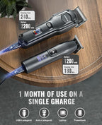 Jack & Rose Clippers and Trimmers Set, Cordless Hair Clippers for Men, Barber Clippers Set