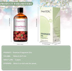 PHATOIL 3.38FL.OZ Strawberry Fragrance Oils for Aromatherapy, Essential Oils for Diffusers for Home, Perfect for Diffuser, Yoga, Skin Care, DIY Candle and Soap Making - 100ml
