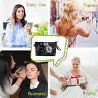 Gloppie Makeup Bag Small Cosmetic Bag for Purse Zipper Makeup Pouch Travel Essentials Hummingbird Daisy